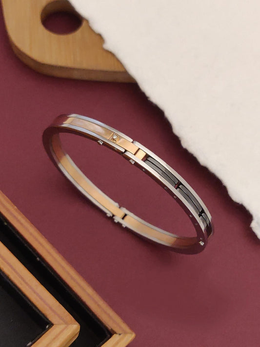Mens Rose Gold Kada Ceramic Bracelet A